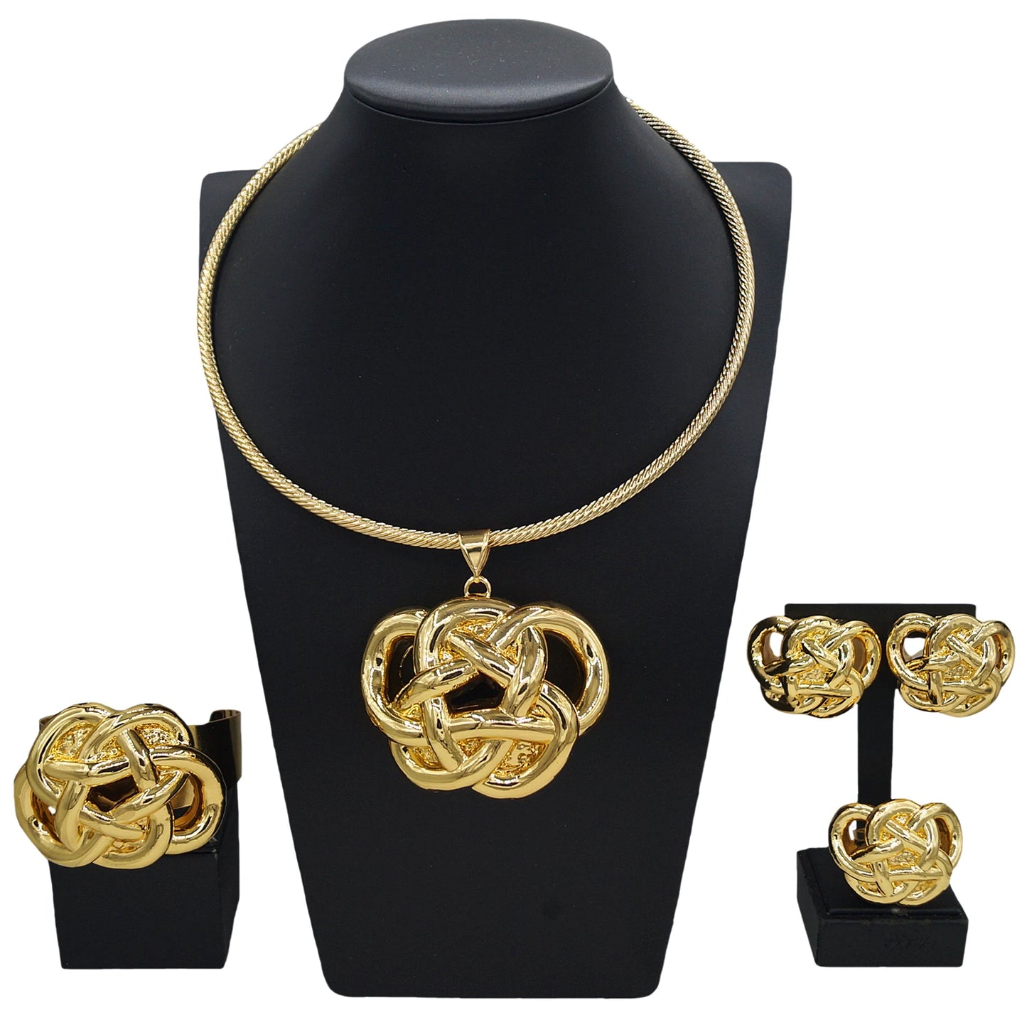 2024 Fashion Women Accessories Necklace Earrings Bracelet Ring Four Piece Set Jewelry Sets for Women Wedding Party Jewelry