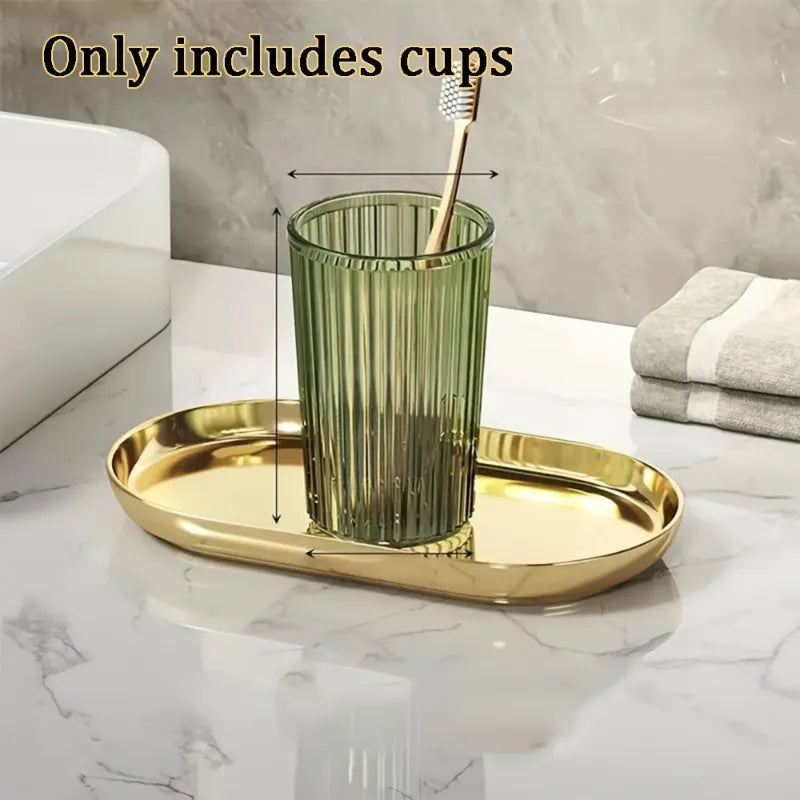 Japanese style design household items - mouthwash, toothbrush, travel supplies, bathroom supplies - couple set brush cup