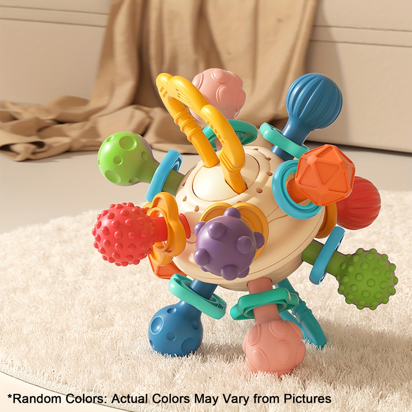 2 In 1 Montessori Baby Toys, Baby Sensory Teething & Rattle Toys, Early Learning & Educational Toddler Toys For 1st Birthday/Christmas/New Year/Easter Gift For Boys & Girls