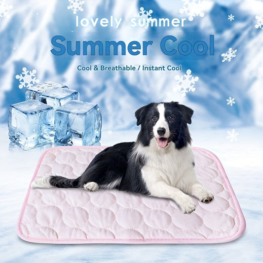 3pcs Polyester Cooling Mats for Pets - Breathable, Instant Cool Summer Pads for Dogs & Cats, Anti-Matting, Keep Your Pet Comfortable & Cool, Pet Comfort Essentials | Stylish Pet Accessories | Durable Pet Bedding