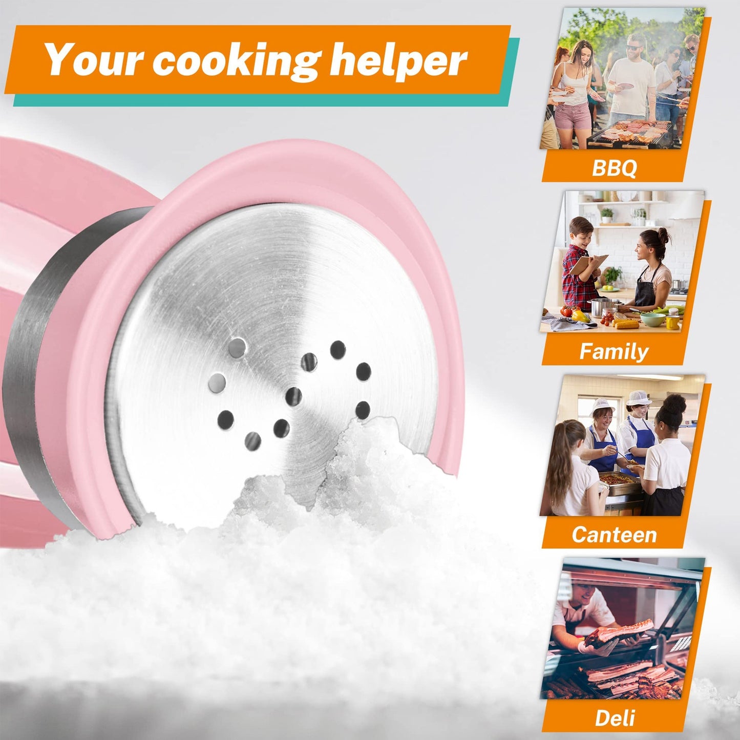 Pink Salt And Pepper Shakers Set with Holder, 4oz Kitchen Decor And Accessories Home Essentials Cute Household Items for Mother's Day Housewarming Gift Refillable Design (Pink) father gift