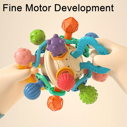 2 In 1 Montessori Baby Toys, Baby Sensory Teething & Rattle Toys, Early Learning & Educational Toddler Toys For 1st Birthday/Christmas/New Year/Easter Gift For Boys & Girls