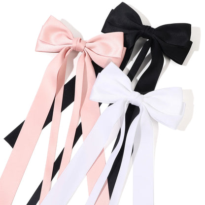 2024 New Hair Bows with Long Tail Hair Bow Clips Grosgrain Ribbon Barrettes Accessories for Women