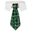 Tanpopo Colorful Pets Christmas Plaid Pet Accessories Necktie Handsome Gentleman Wedding Engagement Party Dog Collar