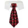 Tanpopo Colorful Pets Christmas Plaid Pet Accessories Necktie Handsome Gentleman Wedding Engagement Party Dog Collar