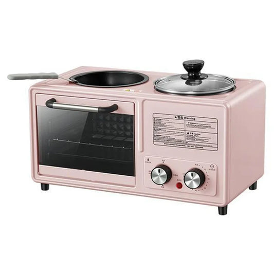 New Three-in-one 4 in 1 Breakfast Machine Multifunctional Electric Oven Bread Pizza Cake Machine Toaster Oven
