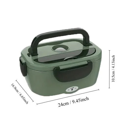 2025 Newest Stainless Steel Electric Lunch Box with Automatic Fast Heating Multi-Color Leakproof Design for Home Car Outdoor Use