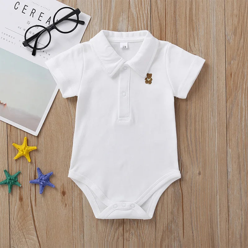 2021 Newborn baby clothes Romper summer Baby boy clothes solid color 5 color jumpsuit baby Girl clothes 0-12 months