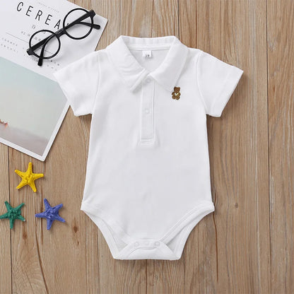 2021 Newborn baby clothes Romper summer Baby boy clothes solid color 5 color jumpsuit baby Girl clothes 0-12 months
