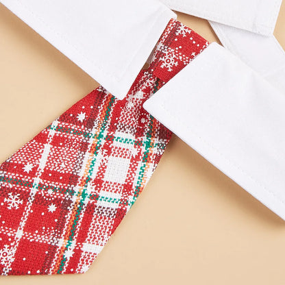 Tanpopo Colorful Pets Christmas Plaid Pet Accessories Necktie Handsome Gentleman Wedding Engagement Party Dog Collar