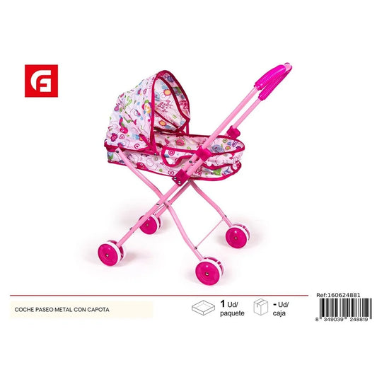 Metal stroller with hood - Baby toys