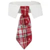 Tanpopo Colorful Pets Christmas Plaid Pet Accessories Necktie Handsome Gentleman Wedding Engagement Party Dog Collar