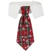 Tanpopo Colorful Pets Christmas Plaid Pet Accessories Necktie Handsome Gentleman Wedding Engagement Party Dog Collar