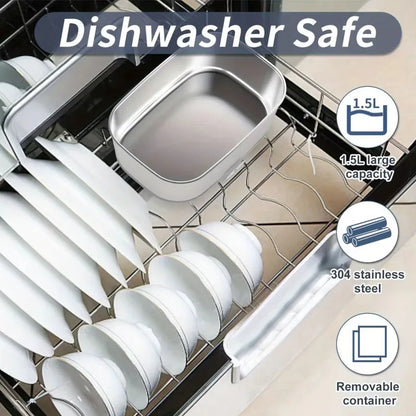 2025 Newest Stainless Steel Electric Lunch Box with Automatic Fast Heating Multi-Color Leakproof Design for Home Car Outdoor Use