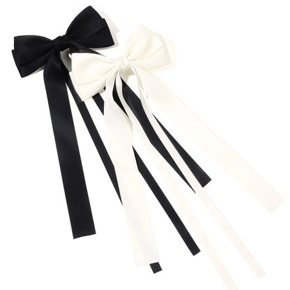 2024 New Hair Bows with Long Tail Hair Bow Clips Grosgrain Ribbon Barrettes Accessories for Women