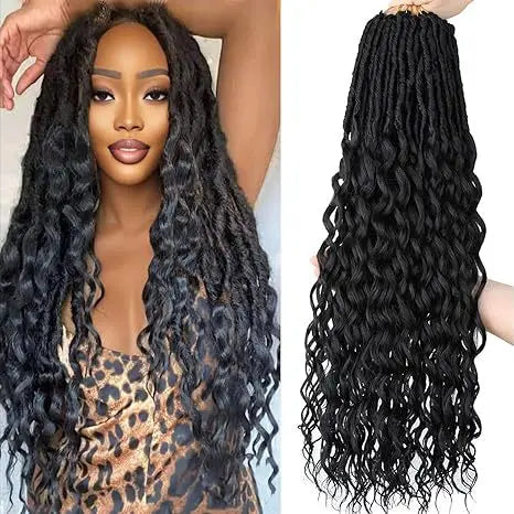 14-30inch DEEPNULocs Synthetic Dreadlock Crochet Wig High Temperature Fiber Hair Extension Celebrity Style with Loose Ends