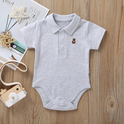2021 Newborn baby clothes Romper summer Baby boy clothes solid color 5 color jumpsuit baby Girl clothes 0-12 months