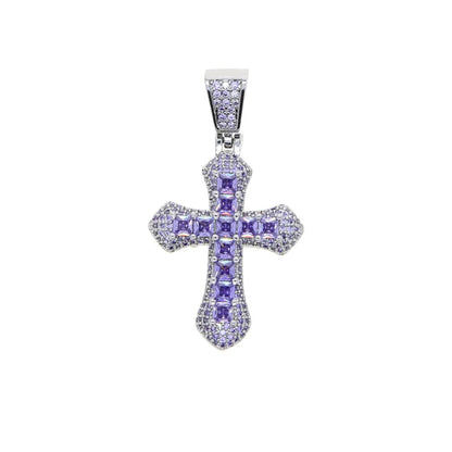 2024 New Arrivals Hip Hop Jewelry Brass Cross Zircon Necklace Pendant Necklace Party Jewelry Couple Gifts Men Women Accessories