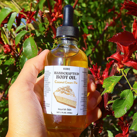 Coconut Cream Pie Body Oil Sooth Dry Skin Lighten Fine Lines Face Massage Oil Nourishe Hair Removes Frizz Hair Care Oil Firming