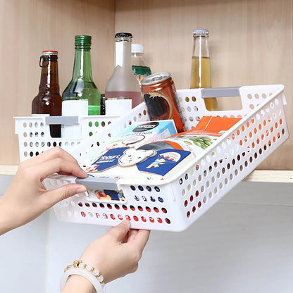 Household Hollow Out Storage Basket For Miscellaneous Toys And Cosmetics Desktop Minimalist Plastic Storage Basket