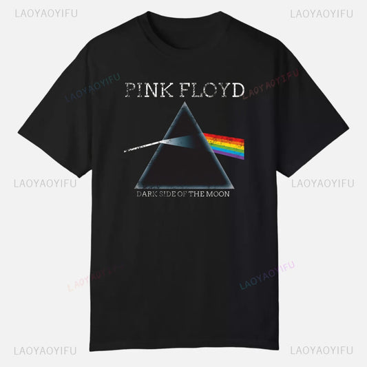 Pink Floyd Plain Tees Clothing Men Streetwear Graphic T-shirt Quality Clothes Summer Custom Short Sleeve Funny Printed Cotton