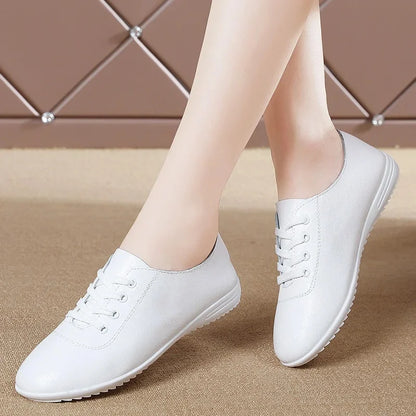 2025 Women Flats Shoes Women Genuine Shoes Walking Shoes Spring Casual Flat Shoes Women Non Slip Shoes Nursing Shoes For Women