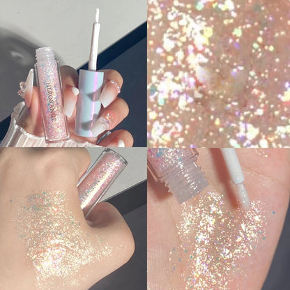 Eye shadow liquid pearlescent fine shiny film high gloss sleeping silkworm brightening liquid eye shadow