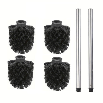 Household Black Toilet Brush, Reusable, Detachable Brush Head with Strong Cleaning Ability