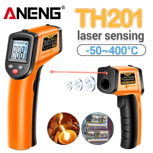ANENG TH201 High sensitivity digital infrared  measuring gun hygrometer backlight screen laser positioning non-contact  temperat