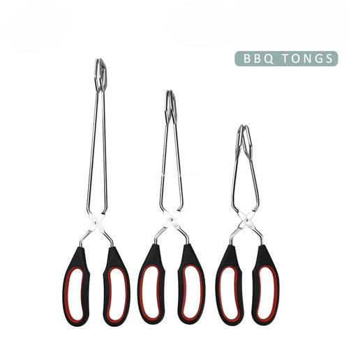 1pcs Barbecue Scissor Tongs Grilled Food Tong Long Handle Scissor BBQ Bread Roast Clip Kitchen Baking Tongs Rotisserie Grill BBQ