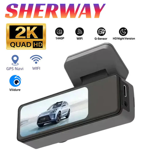 Dash Cam 2K 1440P MINI Dashcam for Car DVR 140°FOV 24H Parking Auto Video Recorder HD Night Vision WiFi APP Control Car Cameras