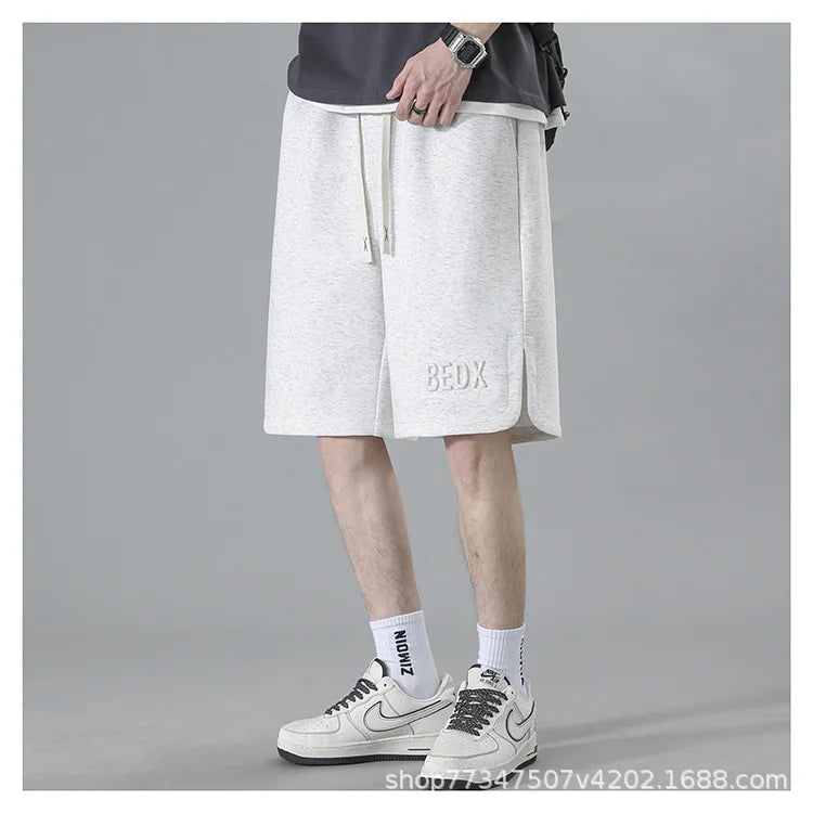 2025 Men Casual Shorts in Summer New Style Trendy Loose Sports Wear Five-point Mid-size Pants