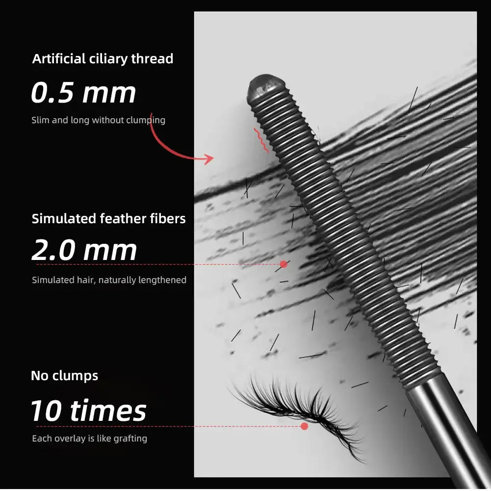 Black Mascara Eyelashes Mascara 4D Silky Eyelashes Lengthening Eyelashes Makeup Waterproof Mascara Volume Eye Cosmetics