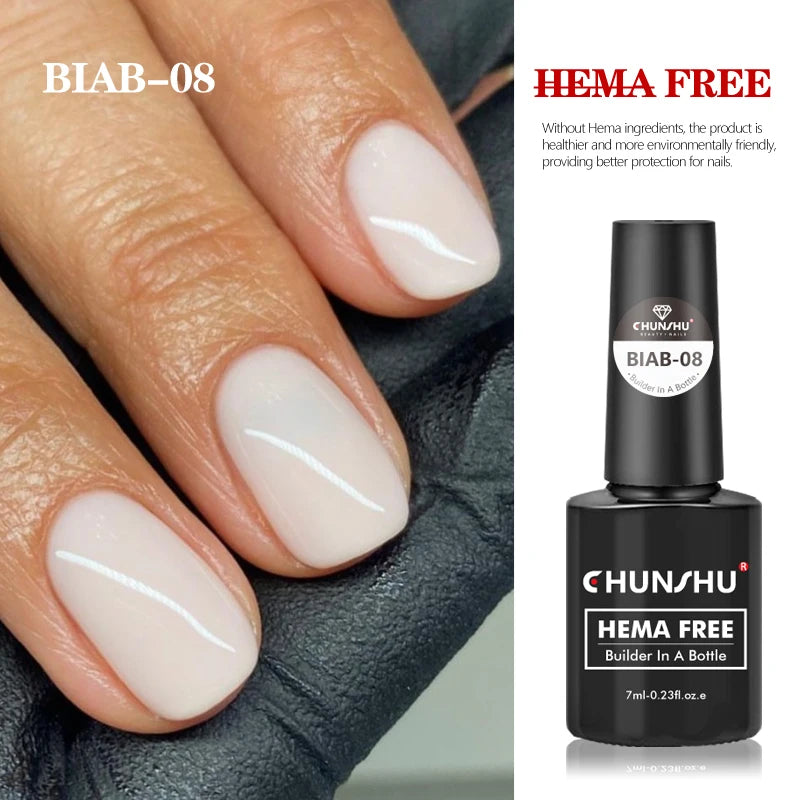 CHUNSHU HEMA Free Construction Gel For Nail Extension 7ml Medium Thick Pink French Self Leveling Builder Nail Gel In A Bottle