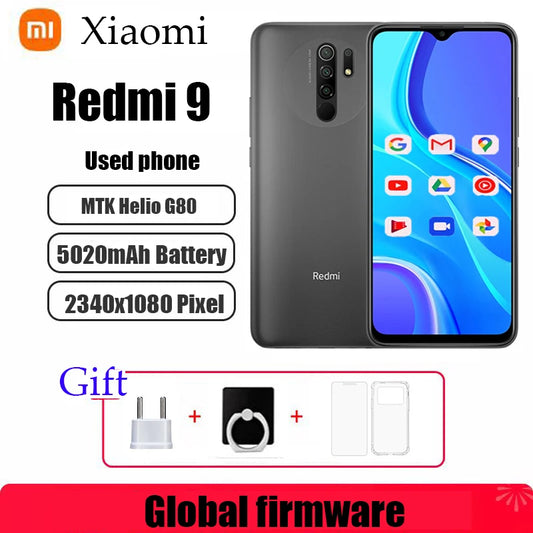 Xiaomi Redmi 9 smartphone  G80 5020 mAh 6.53'' 13.0MP 8.0MP 2340x1080 4G used phone