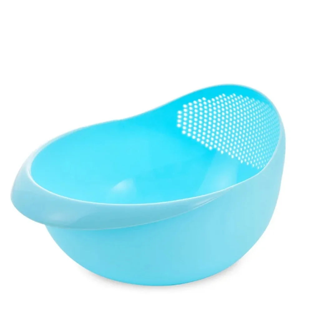 1PC Rice Sieve Plastic Colander Kitchen Drain Basket Rice Bowl Fruit Vegetable Washing Strainer Basket Sink Drain Kitchen Tools