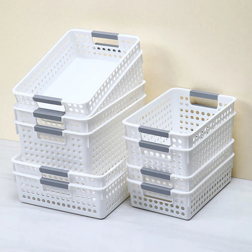 Household Hollow Out Storage Basket For Miscellaneous Toys And Cosmetics Desktop Minimalist Plastic Storage Basket