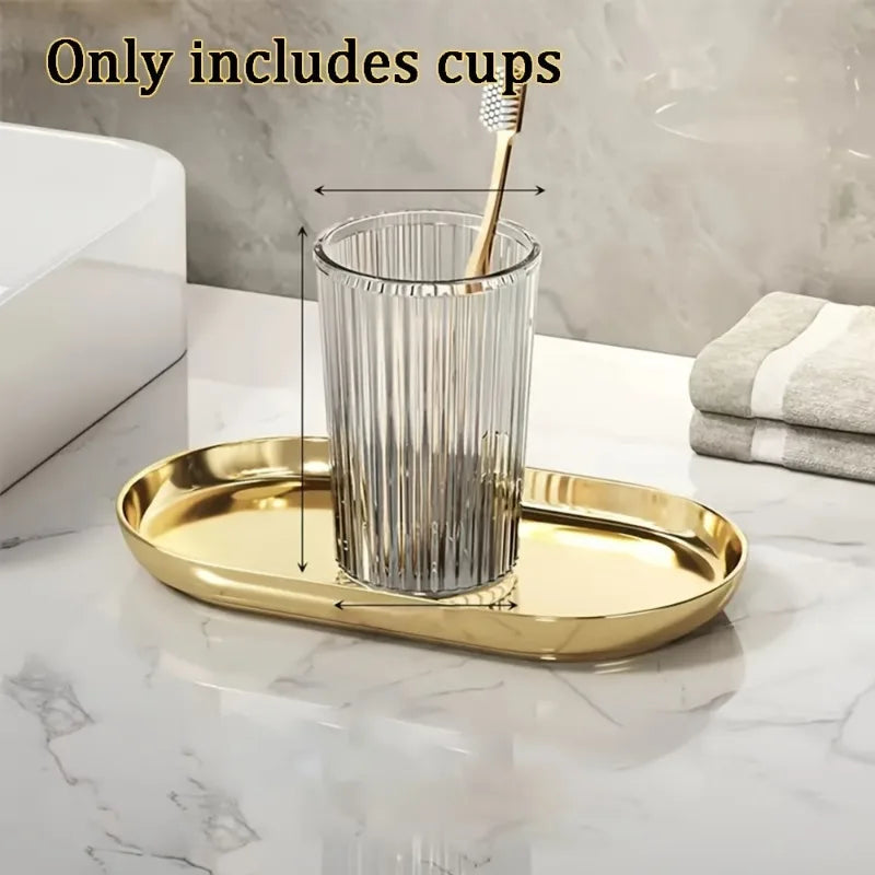 Japanese style design household items - mouthwash, toothbrush, travel supplies, bathroom supplies - couple set brush cup