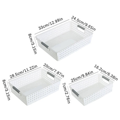 Household Hollow Out Storage Basket For Miscellaneous Toys And Cosmetics Desktop Minimalist Plastic Storage Basket