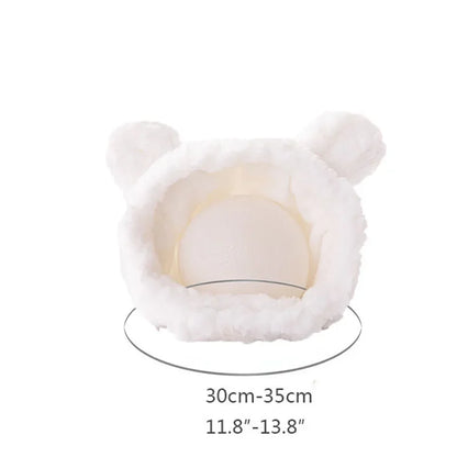 Cute Bear Rabbit Hooded Pet Cat Dog Accessories Cosplay Cat Hat Winter Lovely New Year Puppy Headgear Soft Velvet Pets Supplies