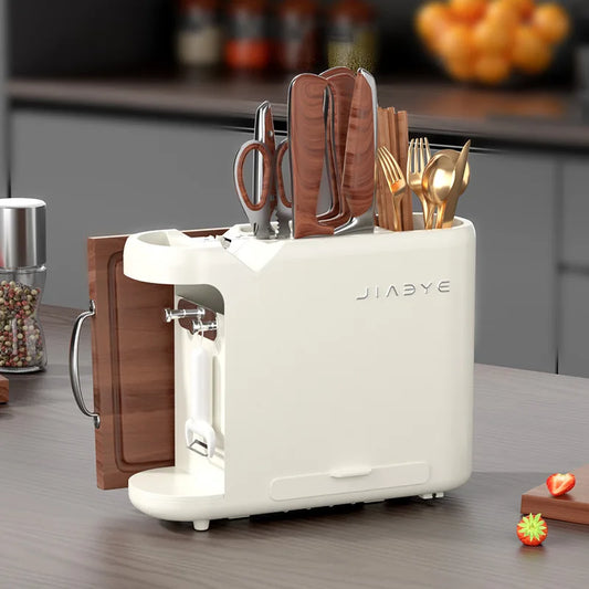 Kitchen knife holder, storage rack for kitchen knives, chopsticks, cutting boards, pot covers, multifunctional tool storage rack