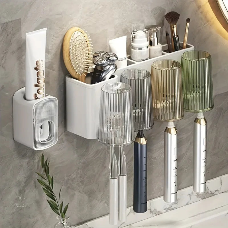 Japanese style design household items - mouthwash, toothbrush, travel supplies, bathroom supplies - couple set brush cup