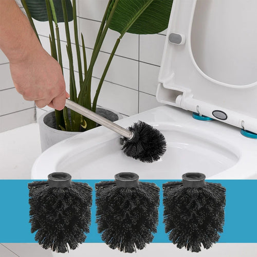 Household Black Toilet Brush, Reusable, Detachable Brush Head with Strong Cleaning Ability