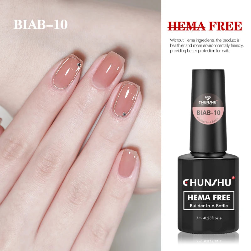 CHUNSHU HEMA Free Construction Gel For Nail Extension 7ml Medium Thick Pink French Self Leveling Builder Nail Gel In A Bottle