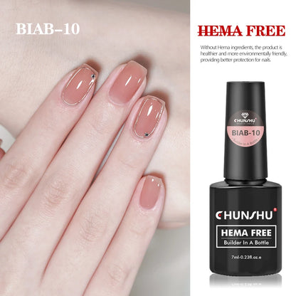 CHUNSHU HEMA Free Construction Gel For Nail Extension 7ml Medium Thick Pink French Self Leveling Builder Nail Gel In A Bottle