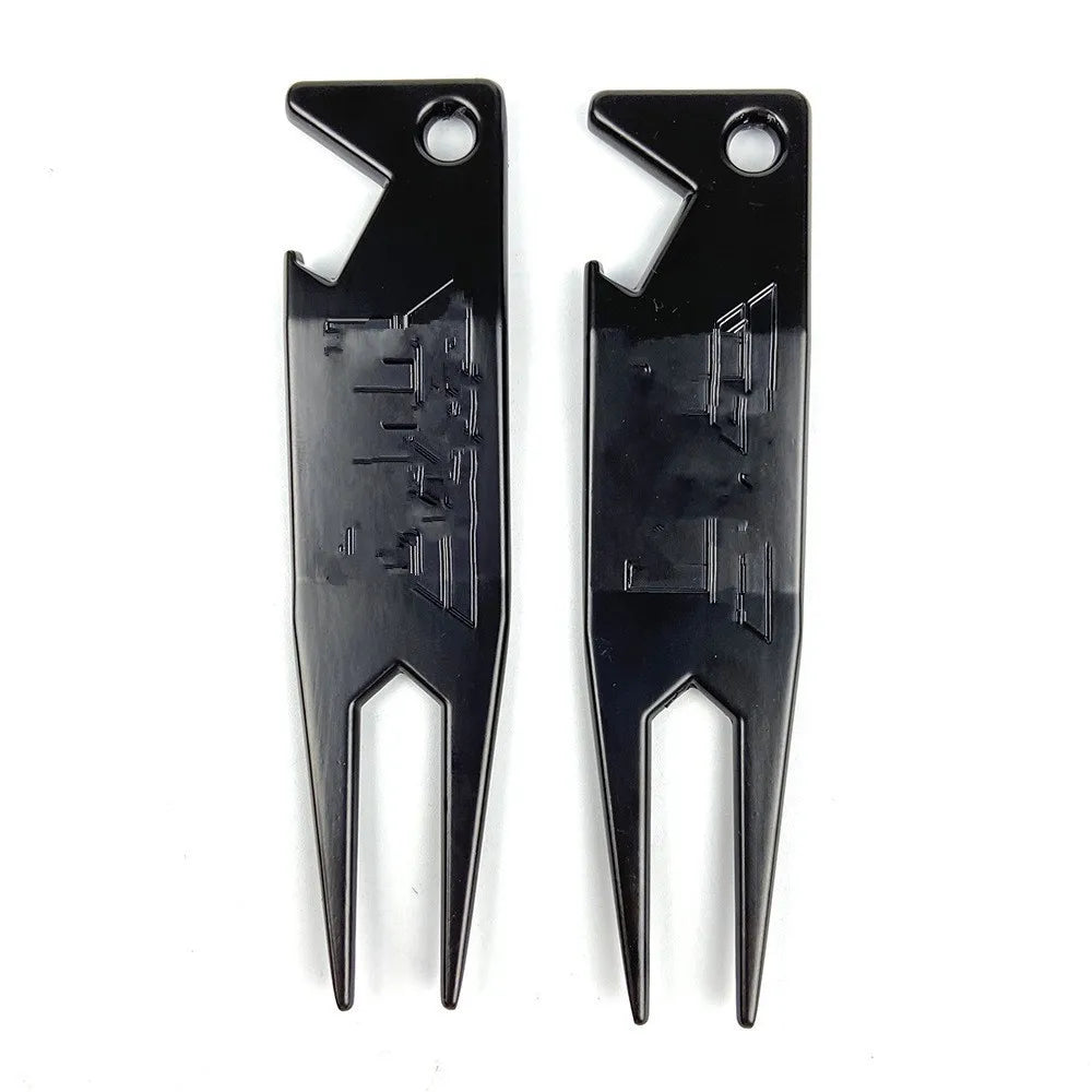 2 in 1 Metal Golf Divot Repair Tool Golf Club Groove Cleaner Golf Putting Green Fork Golf Pitchforks Golf Accessories