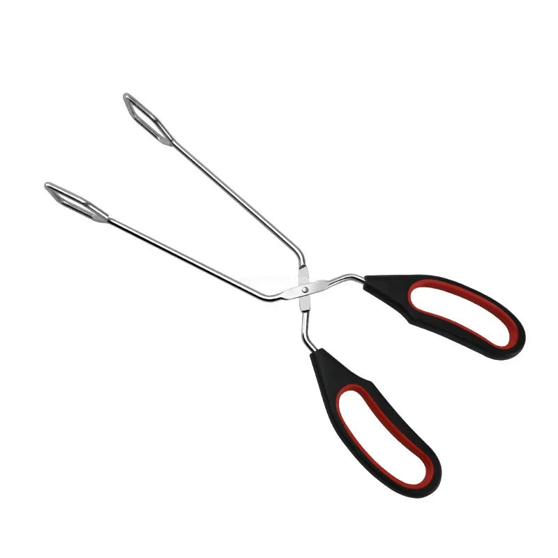 1pcs Barbecue Scissor Tongs Grilled Food Tong Long Handle Scissor BBQ Bread Roast Clip Kitchen Baking Tongs Rotisserie Grill BBQ