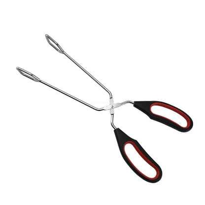 1pcs Barbecue Scissor Tongs Grilled Food Tong Long Handle Scissor BBQ Bread Roast Clip Kitchen Baking Tongs Rotisserie Grill BBQ