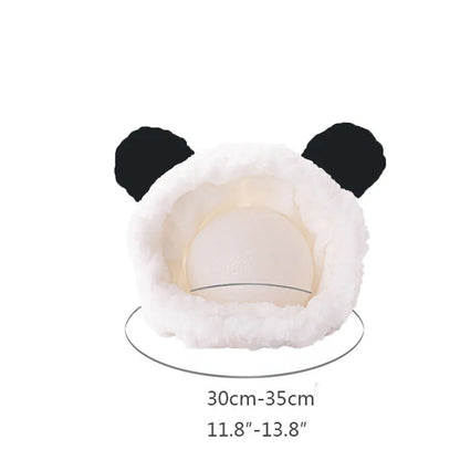 Cute Bear Rabbit Hooded Pet Cat Dog Accessories Cosplay Cat Hat Winter Lovely New Year Puppy Headgear Soft Velvet Pets Supplies