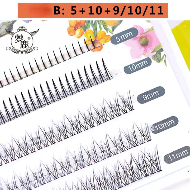 Dream Deer A/M Type A False Eyelashes 8-12mm Mix Fake Lashes Natural Fairy Lash Korean Makeup Individual Cluster Eye Lashes